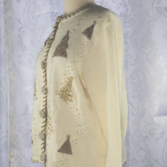 Ugly Cardigan Sweater- FA LA LA Studio Gold - Picture 1 of 3